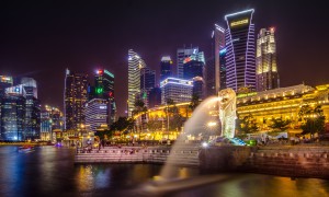 singapore travel lights city big buildings people asia southeast asia